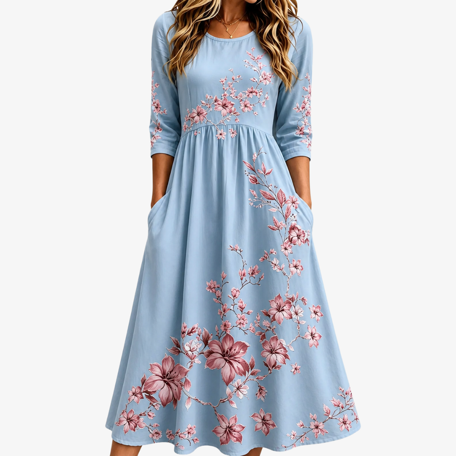 NORA | SKY BLOSSOM WEEKEND MIDI DRESS
