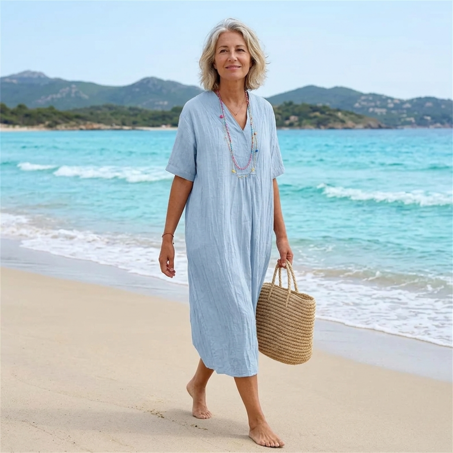 SILVANA | RELAXED TEXTURED MAXI DRESS