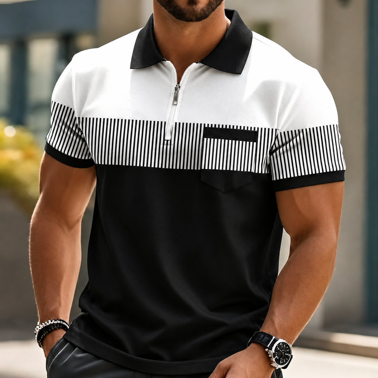 Mason | Elegant Zip Polo