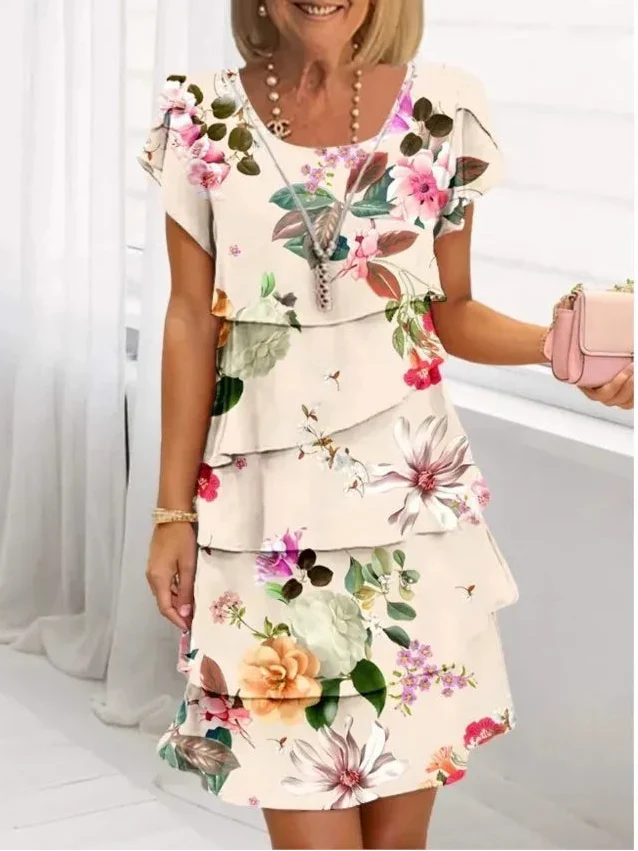 HELENA | ELEGANT COMFORT RUFFLE DRESS