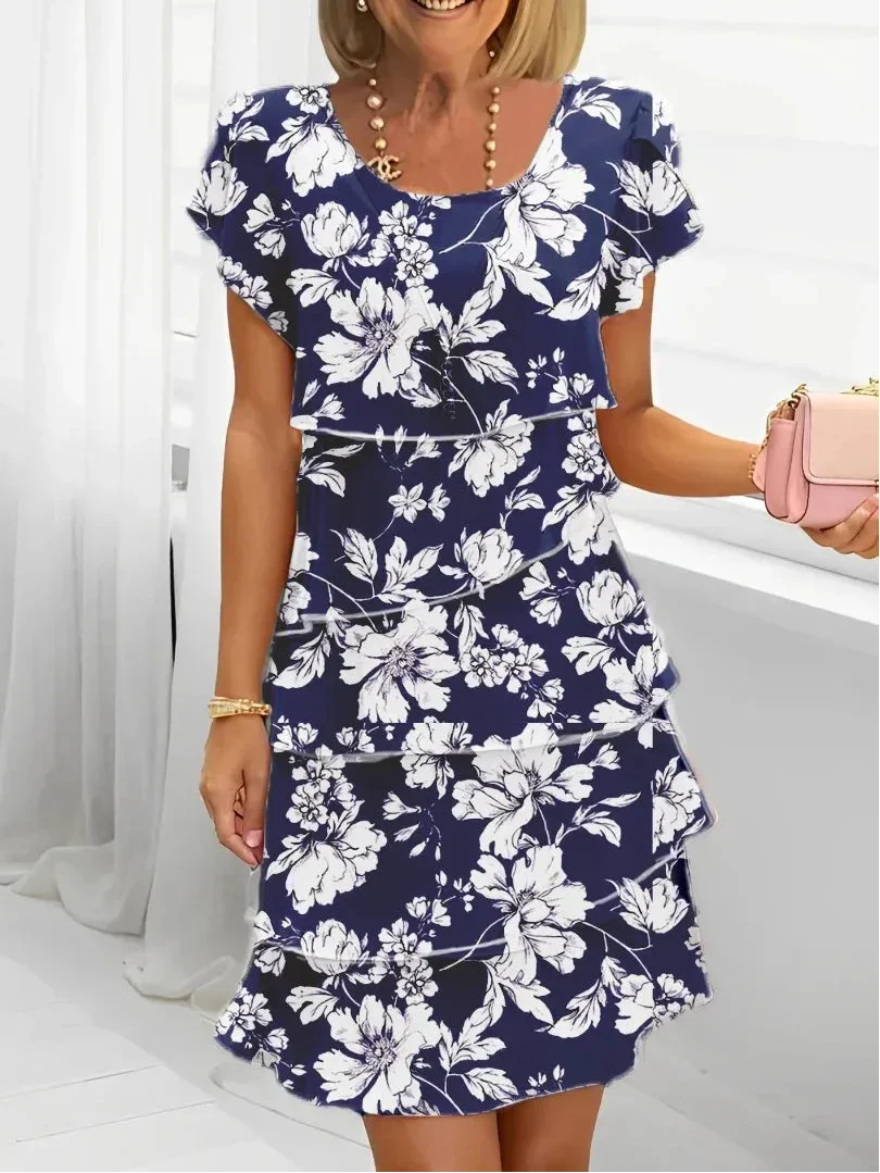 FRANCESCA | ELEGANT COMFORT RUFFLE DRESS