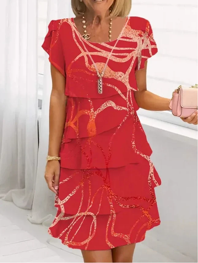 DANIELLE | ELEGANT COMFORT RUFFLE DRESS