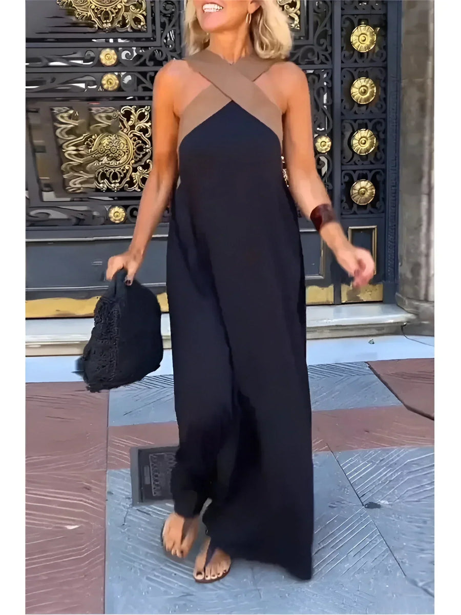 QUIRINE | WRAP-FRONT MAXI DRESS